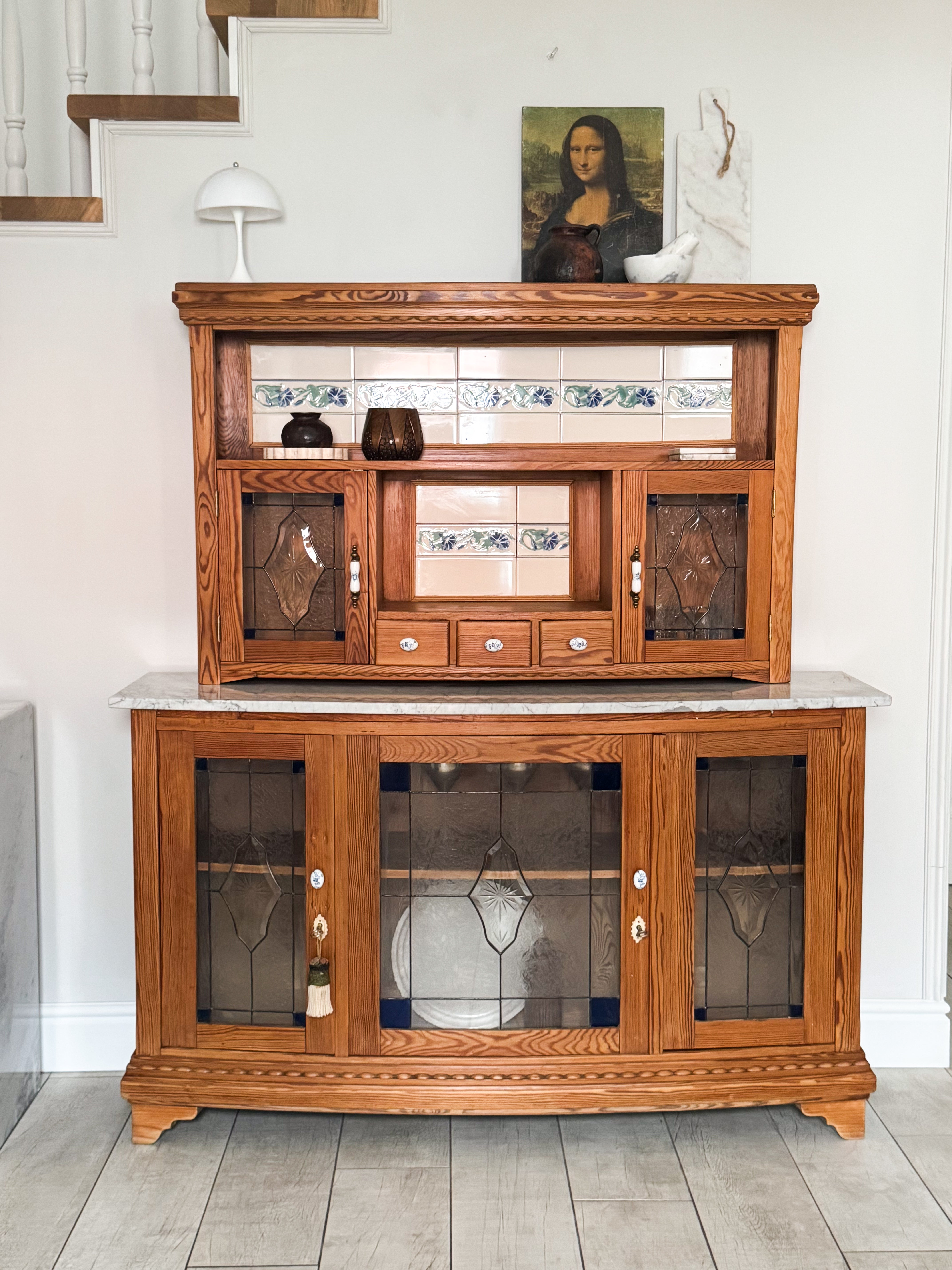 ANTIQUE FRENCH KITCHEN BUFFET CABINET RARITY