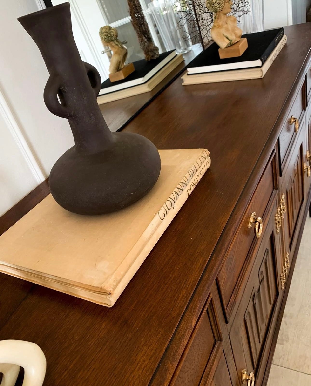 EINZIGARTIGES VINTAGE MODERNES SIDEBOARD MASSIVE EICHE