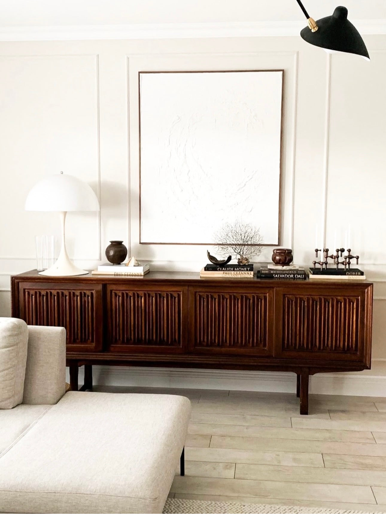 SKULPTURALES MID-CENTURY DESIGNER SIDEBOARD MASSIVE EICHE HENNING KJAENULF