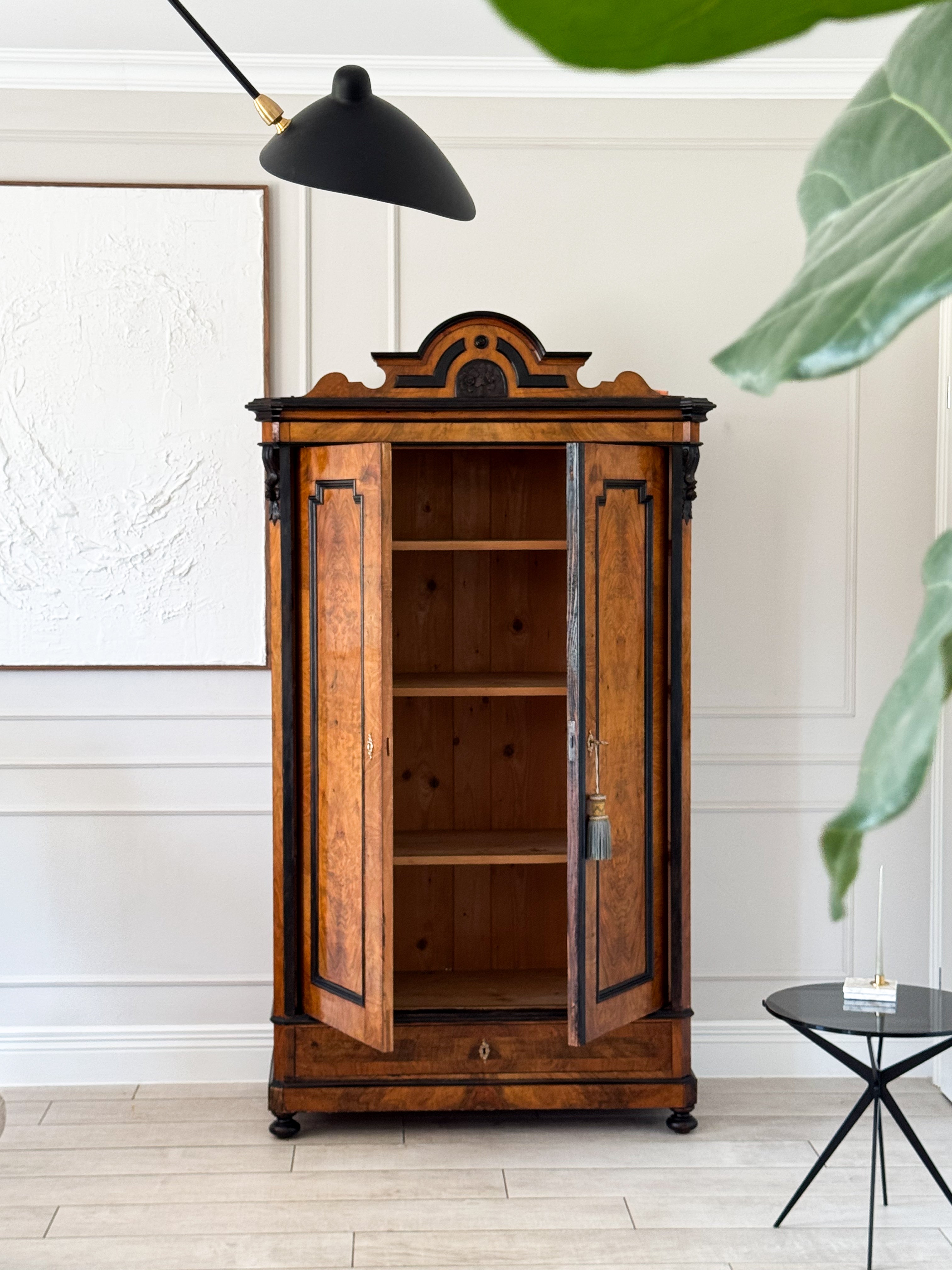ELDER ANTIQUE CABINET VERTICAL CABINET IN WALNUT