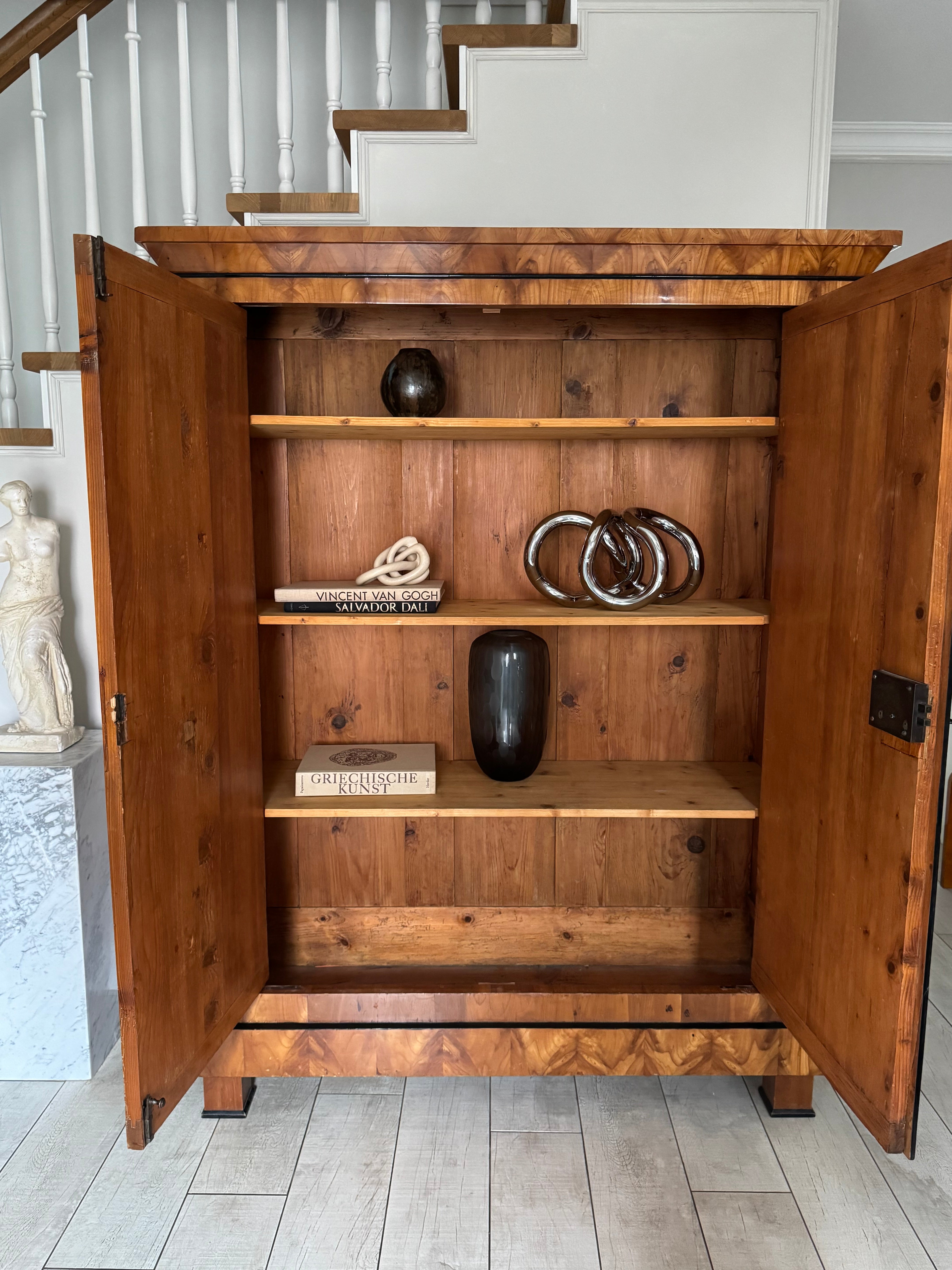 CLASSIC elegant Biedermeier cabinet shellac