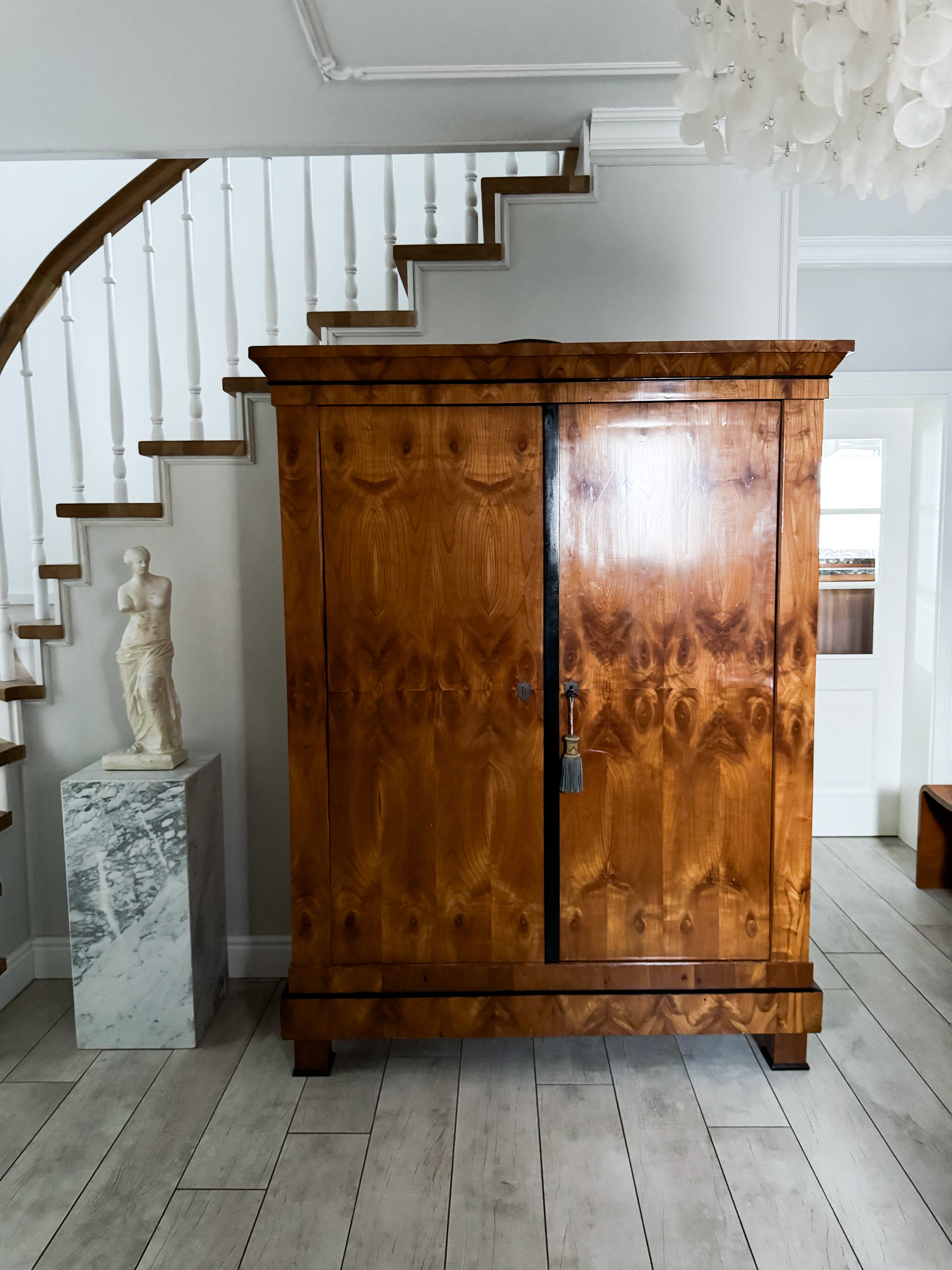 CLASSIC elegant Biedermeier cabinet shellac