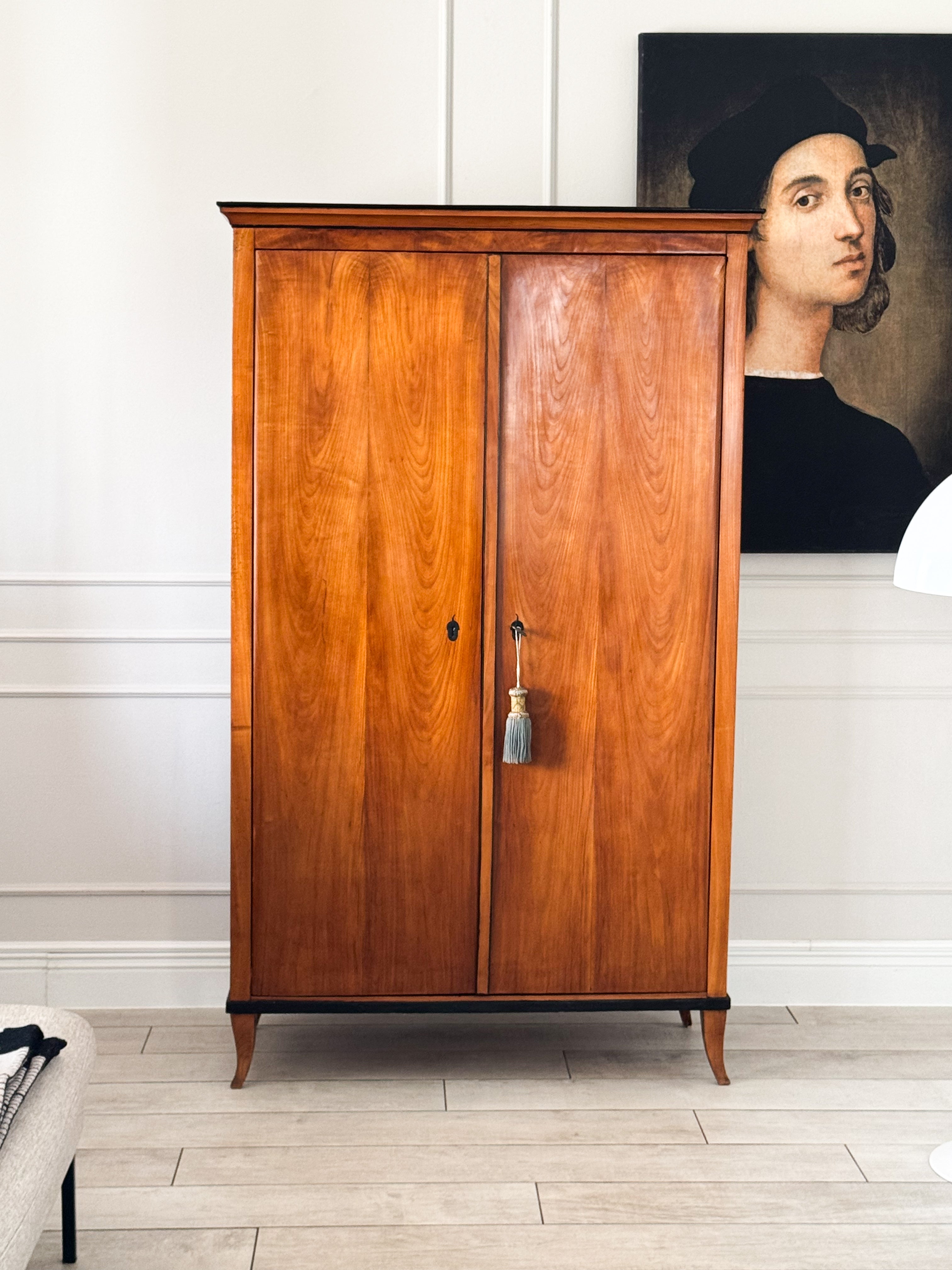 Antique Biedermeier Walnut Cabinet