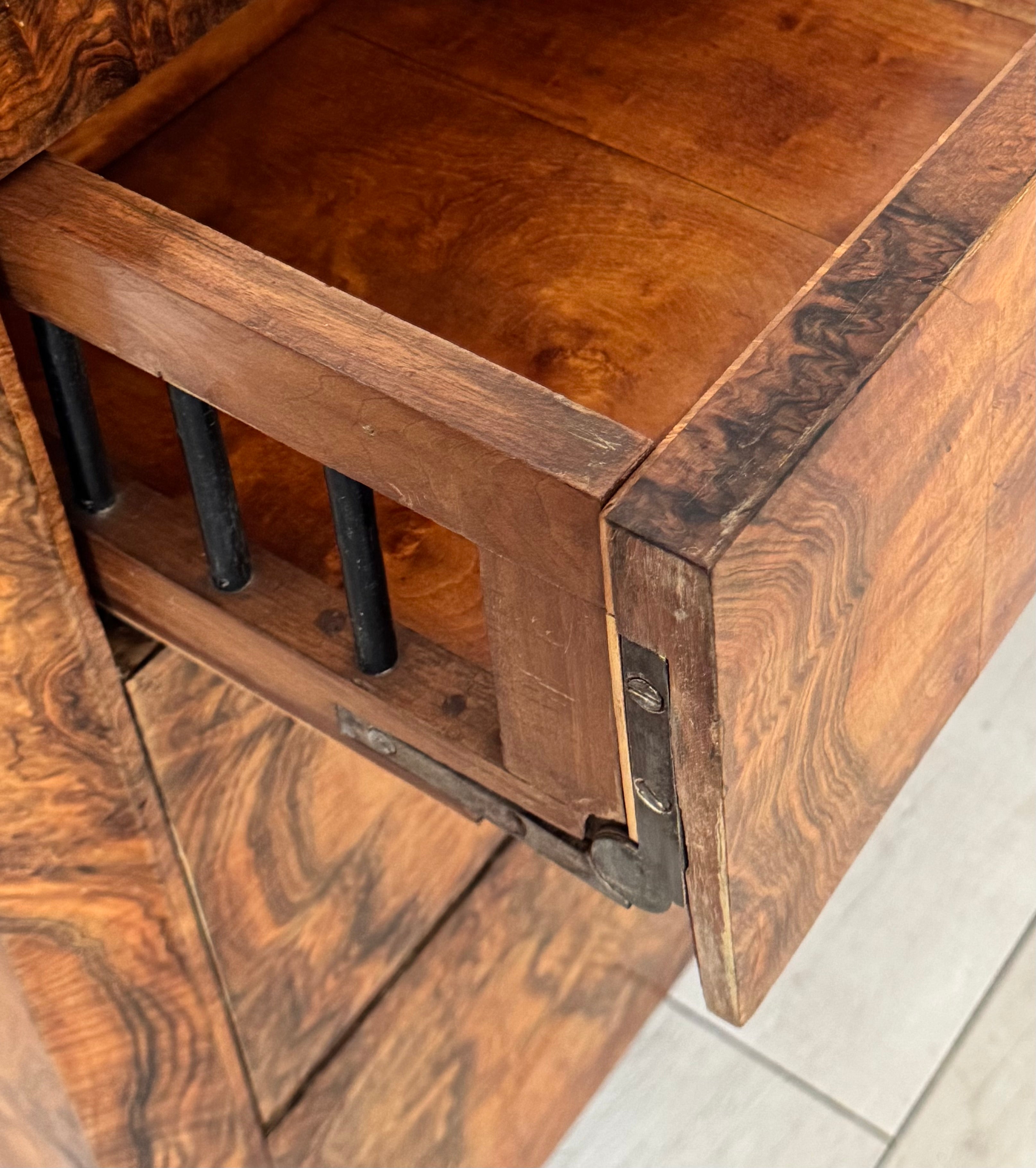 UNIQUE ELEGANT BIEDERMEIER WRITING COMMODE WALNUT