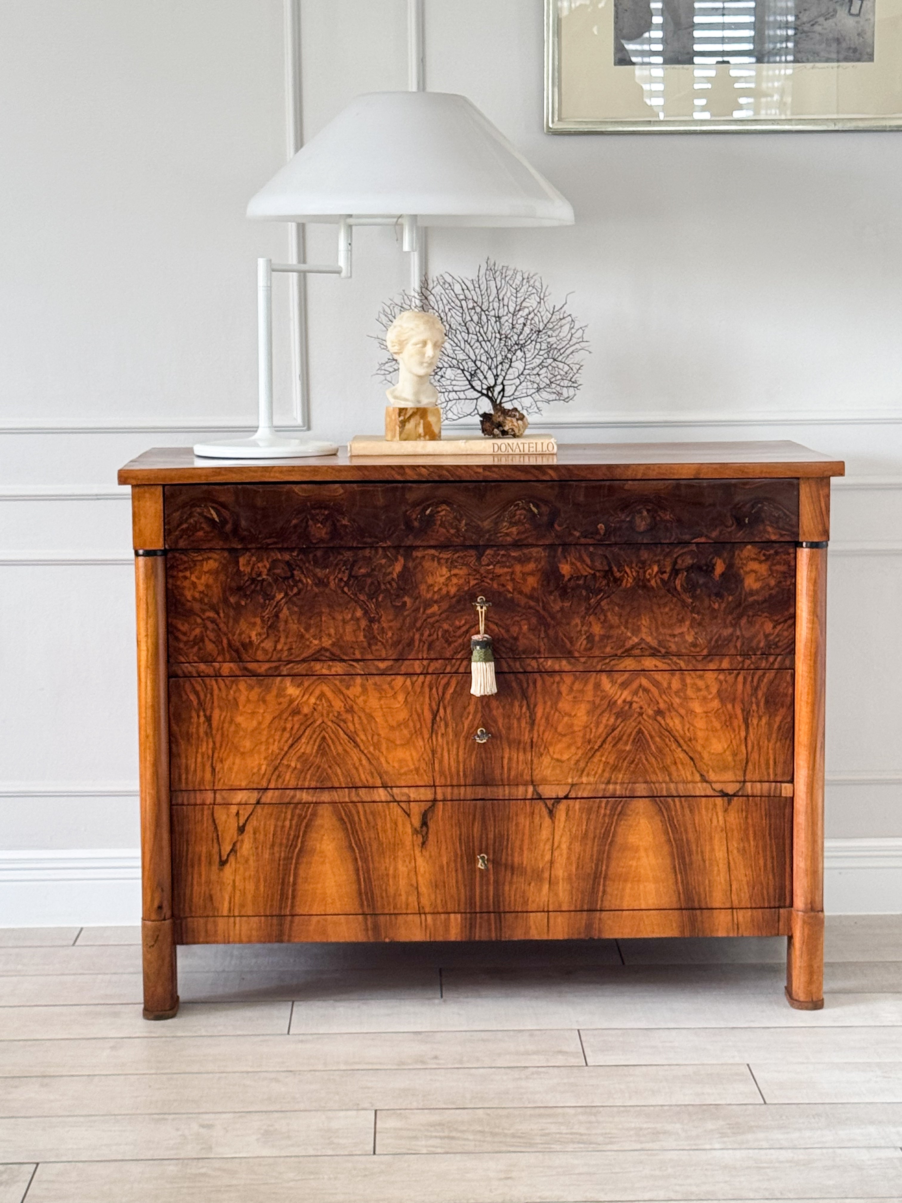 Antique Empire Chest of Drawers Walnut Beautiful Grain