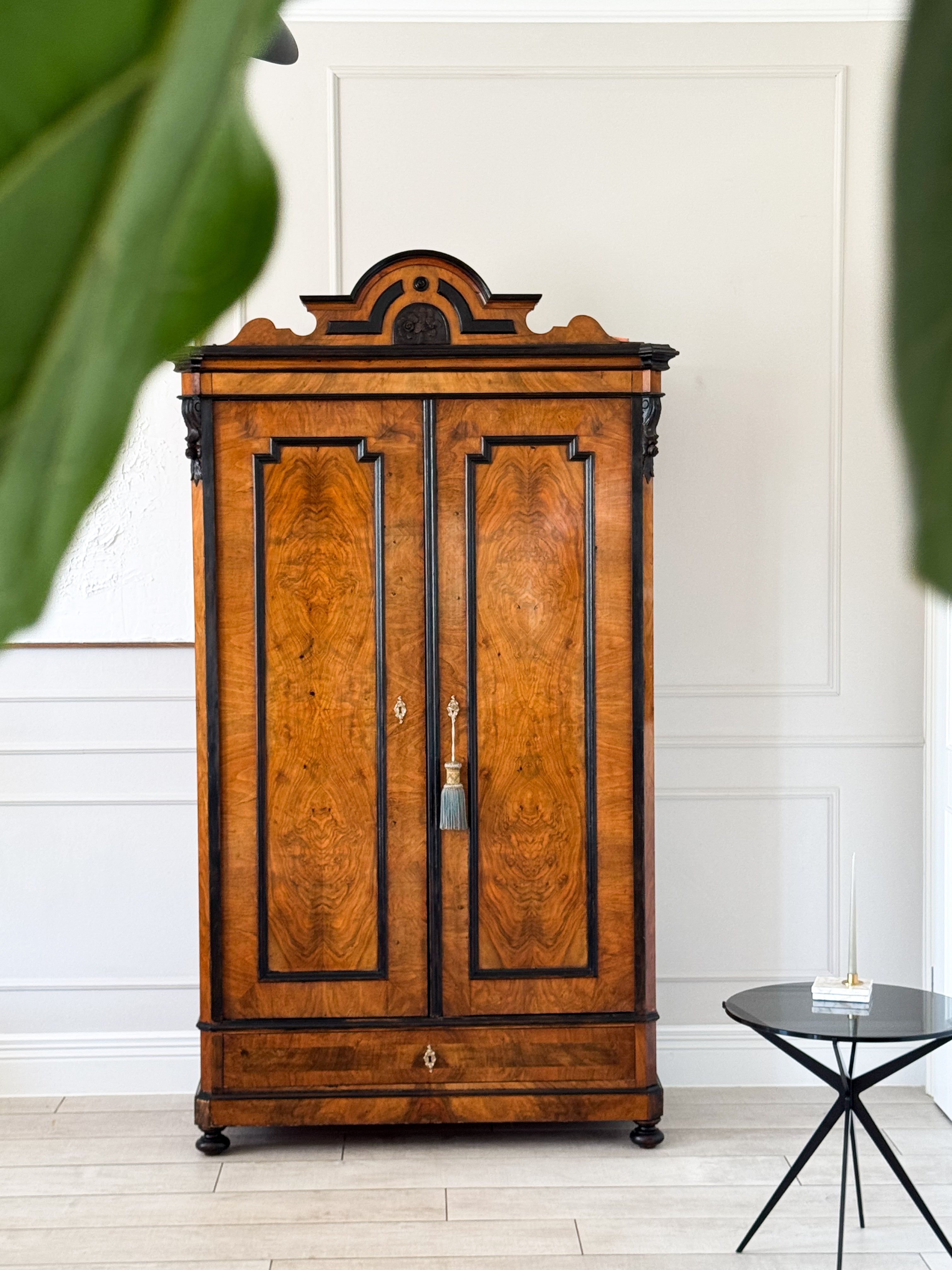 ELDER ANTIQUE CABINET VERTICAL CABINET IN WALNUT