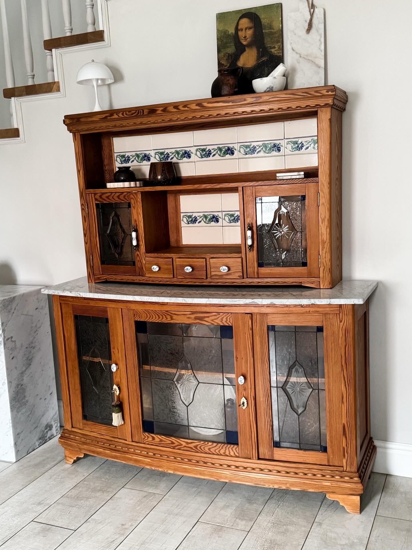 ANTIQUE FRENCH KITCHEN BUFFET CABINET RARITY