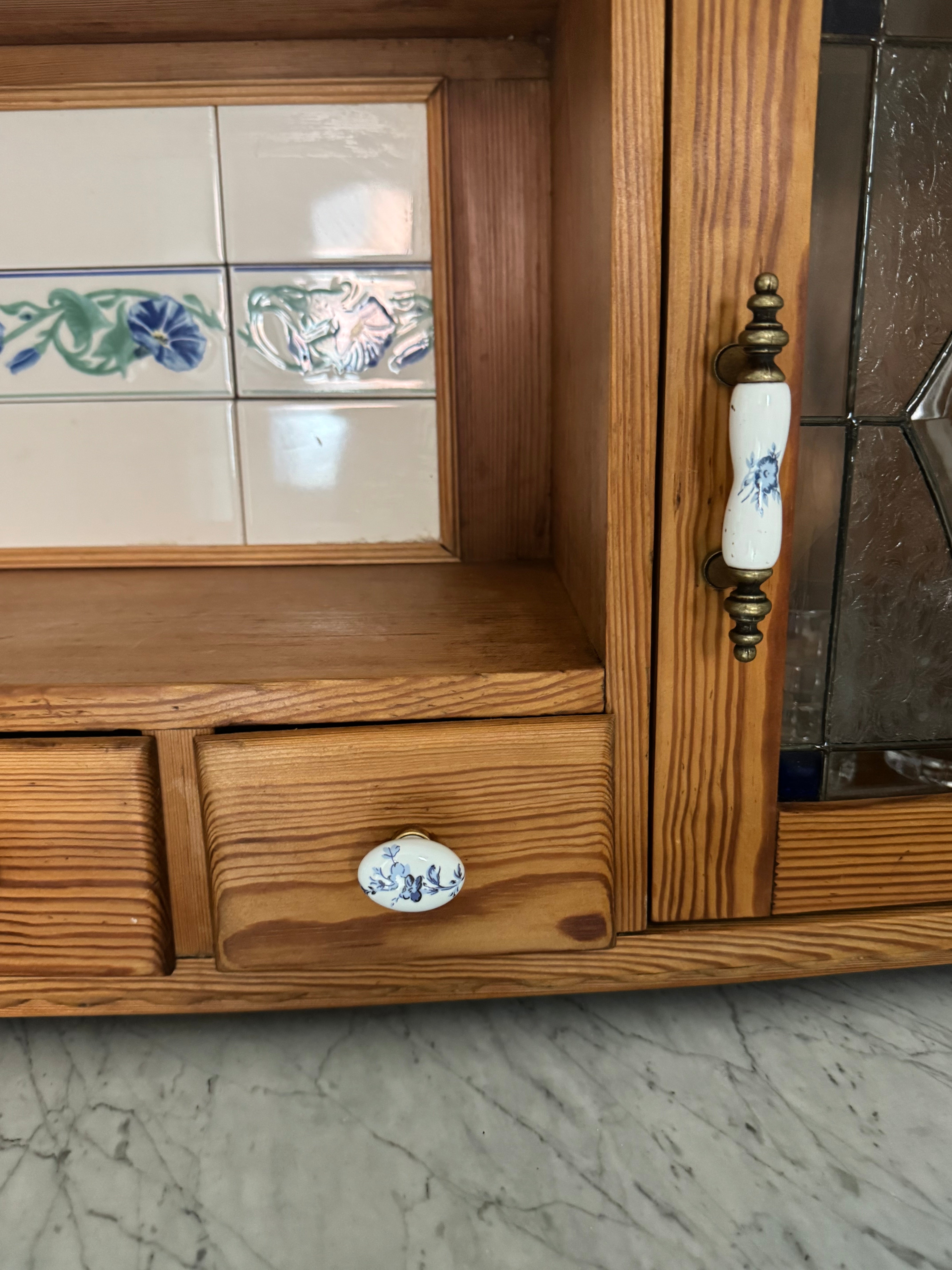 ANTIQUE FRENCH KITCHEN BUFFET CABINET RARITY