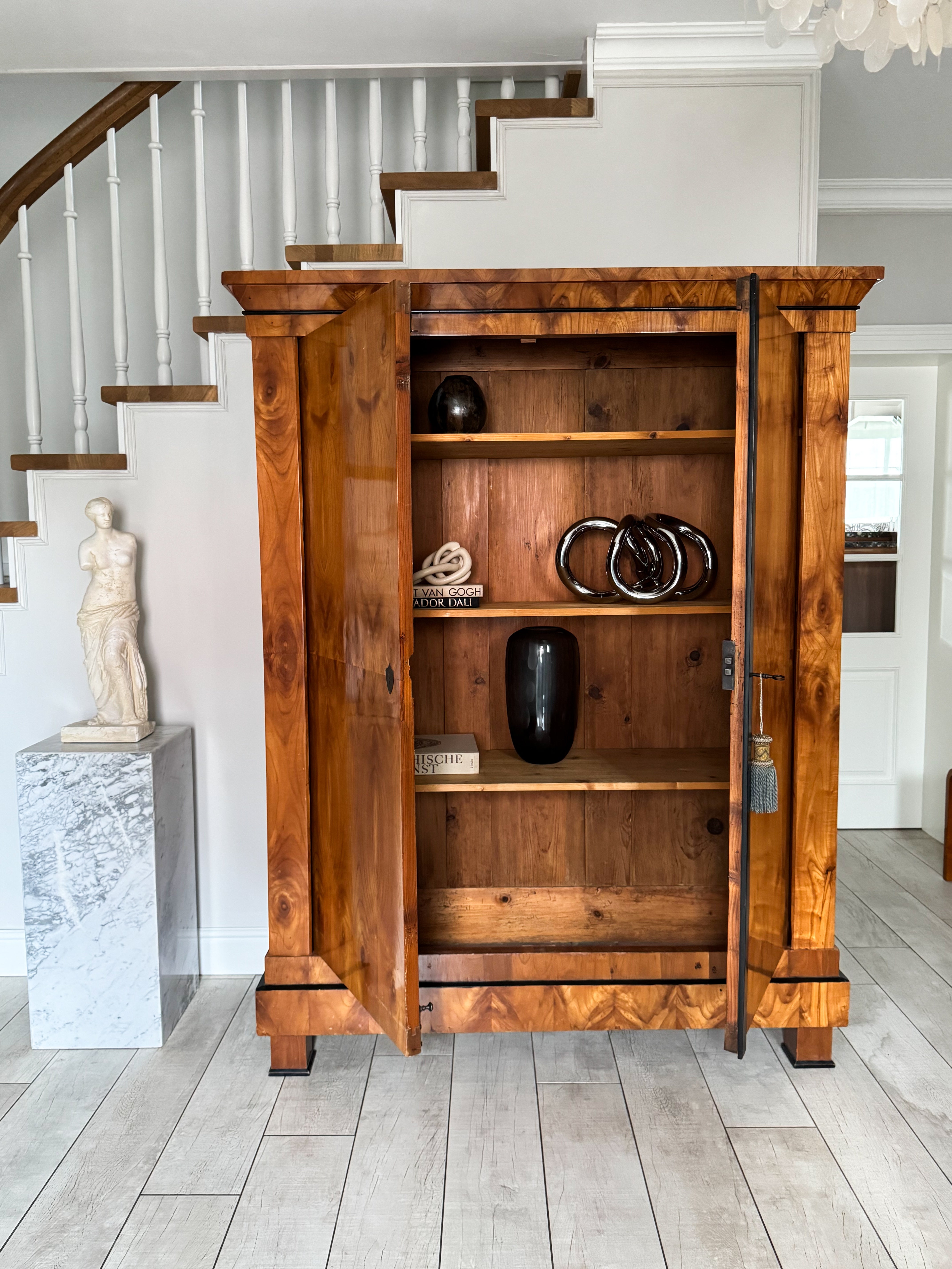 CLASSIC elegant Biedermeier cabinet shellac