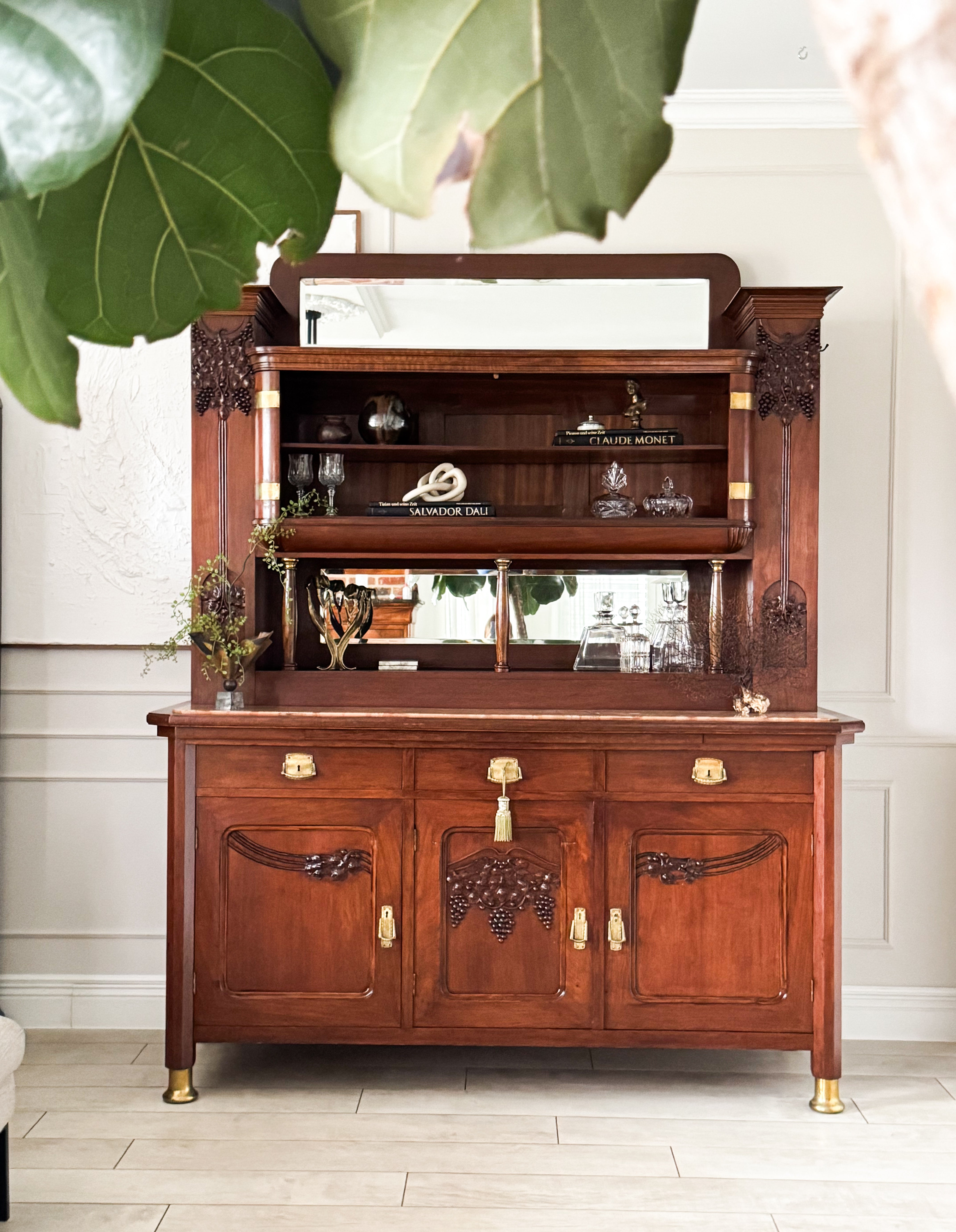 STILVOLLE ANTIKE ANRICHTE JUGENDSTIL