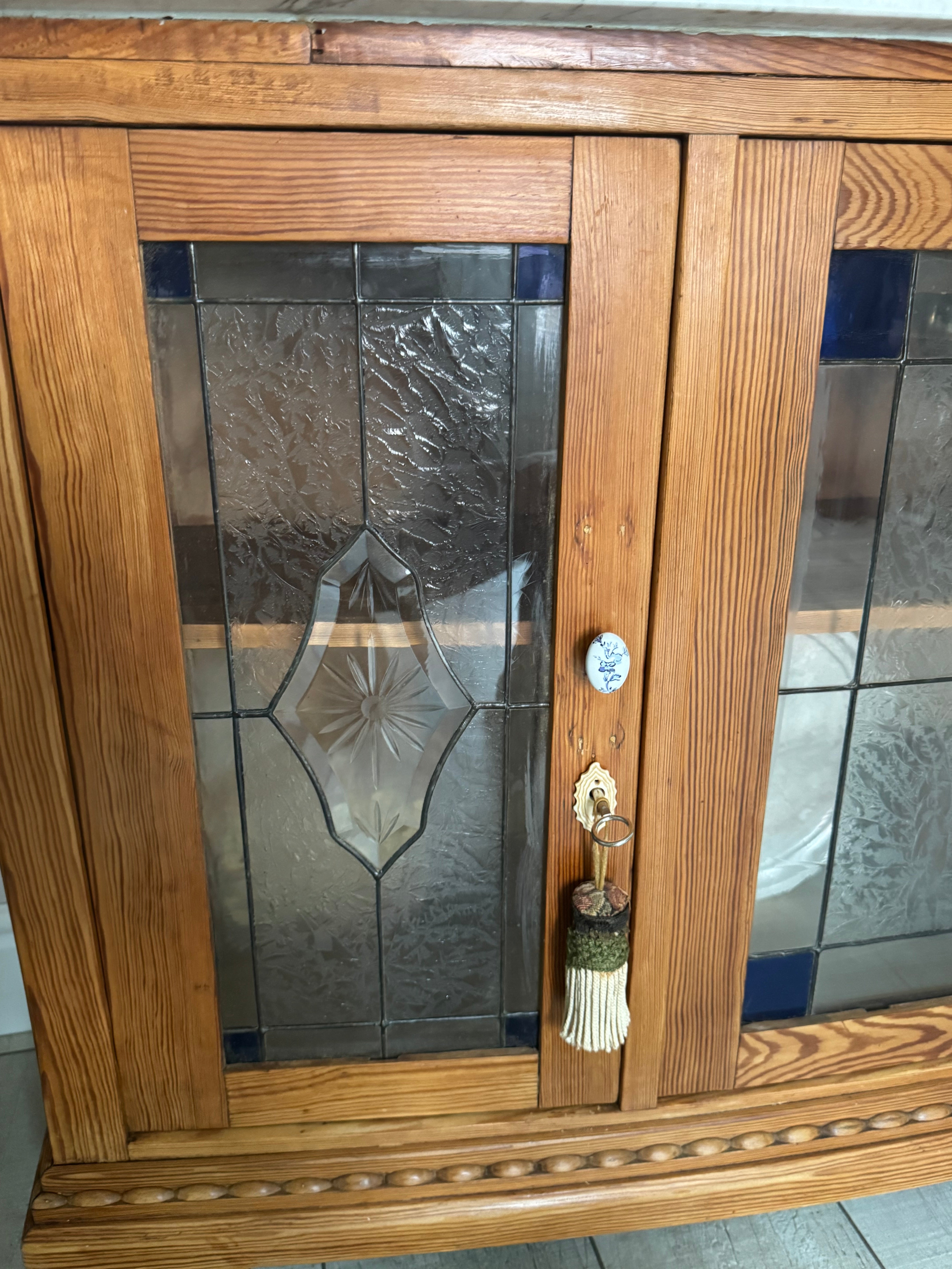 ANTIQUE FRENCH KITCHEN BUFFET CABINET RARITY