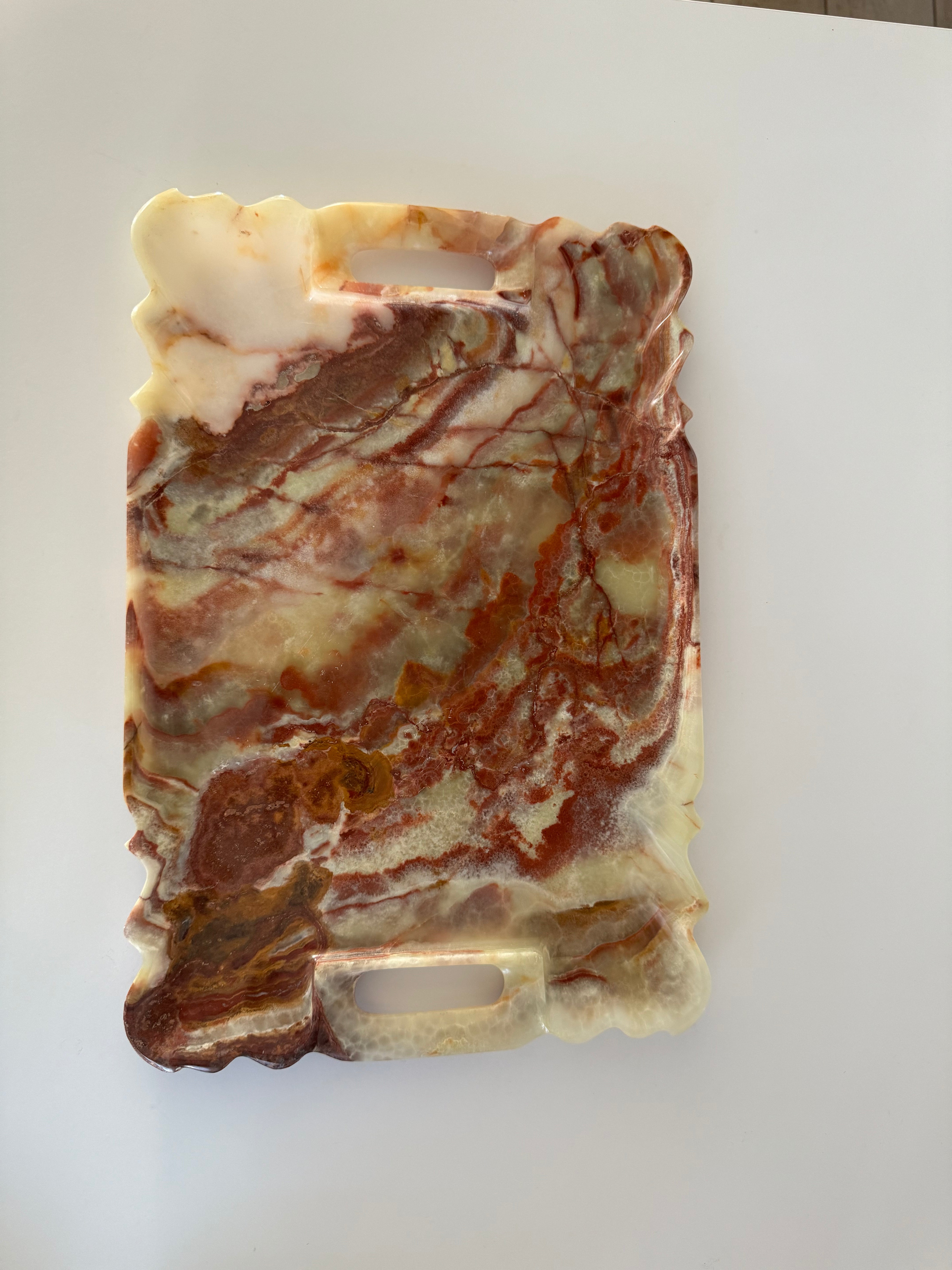 Luxuriöses Tablett aus echtem Naturstein
