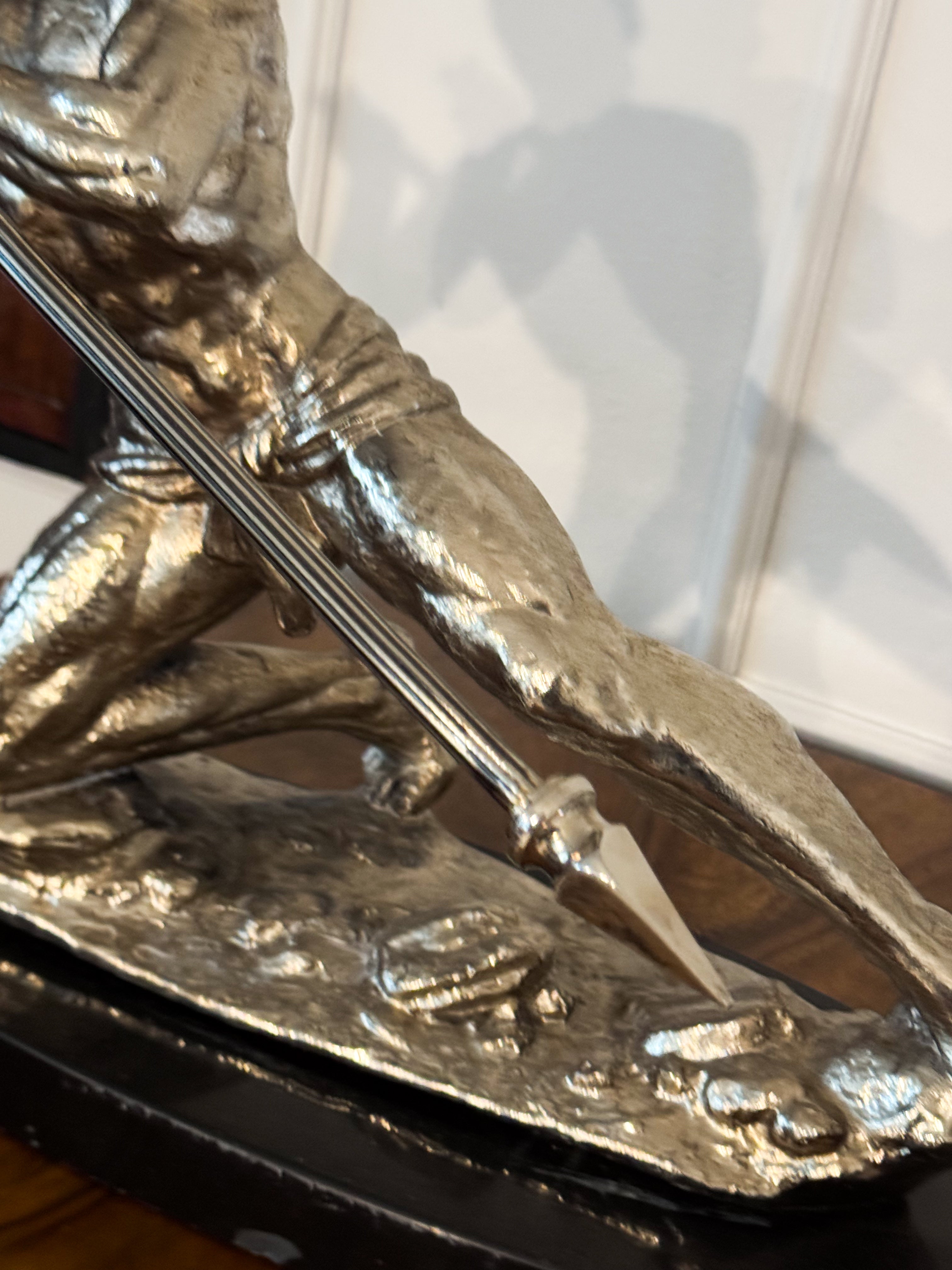 Original Art Deco Sculpture "The Javelin Thrower" signed J. RUDENS (Jean de Roncourt)