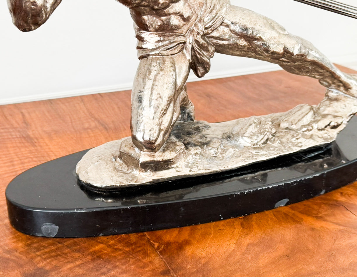 Original Art Deco Sculpture "The Javelin Thrower" signed J. RUDENS (Jean de Roncourt)