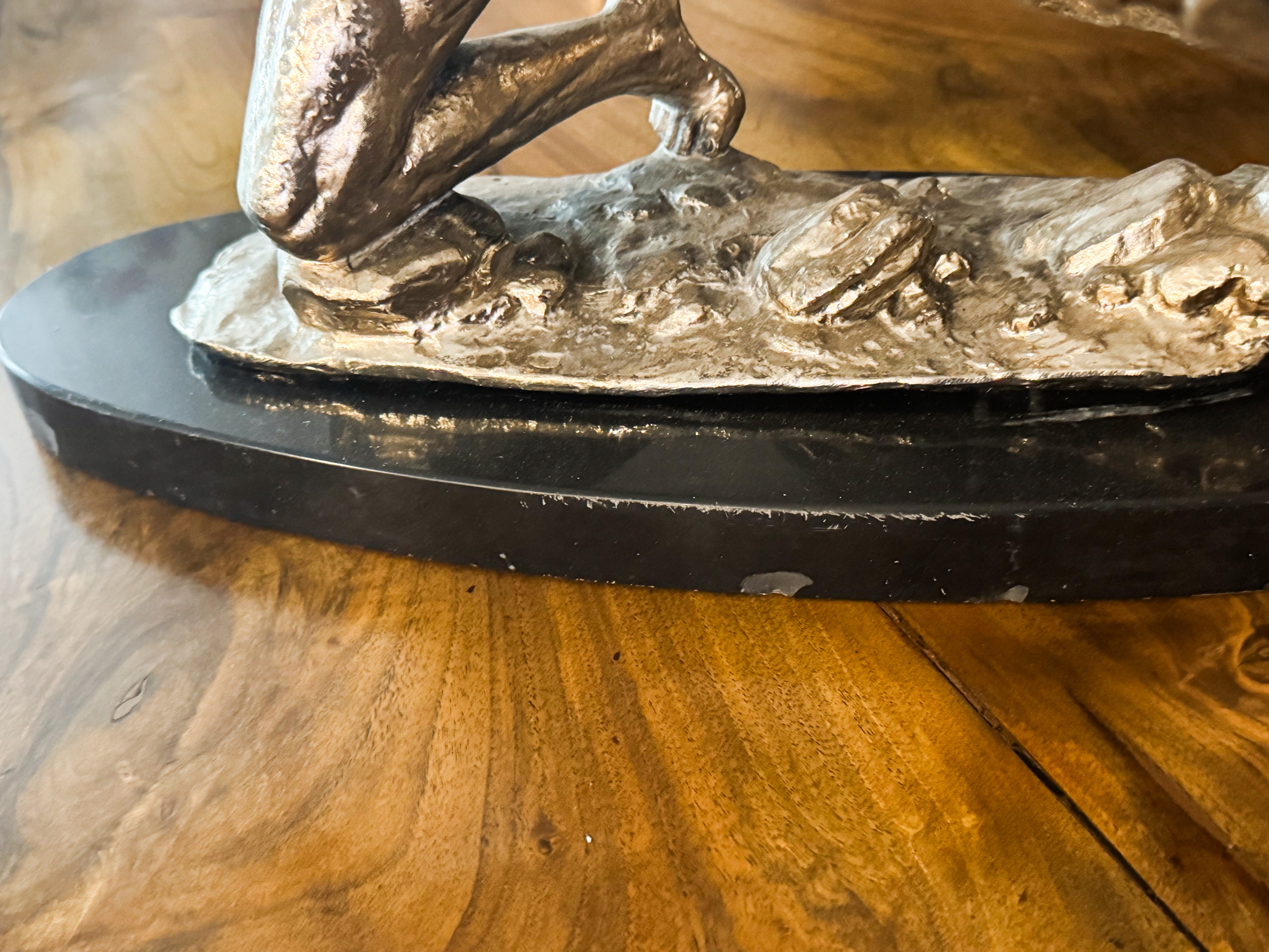 Original Art Deco Sculpture "The Javelin Thrower" signed J. RUDENS (Jean de Roncourt)