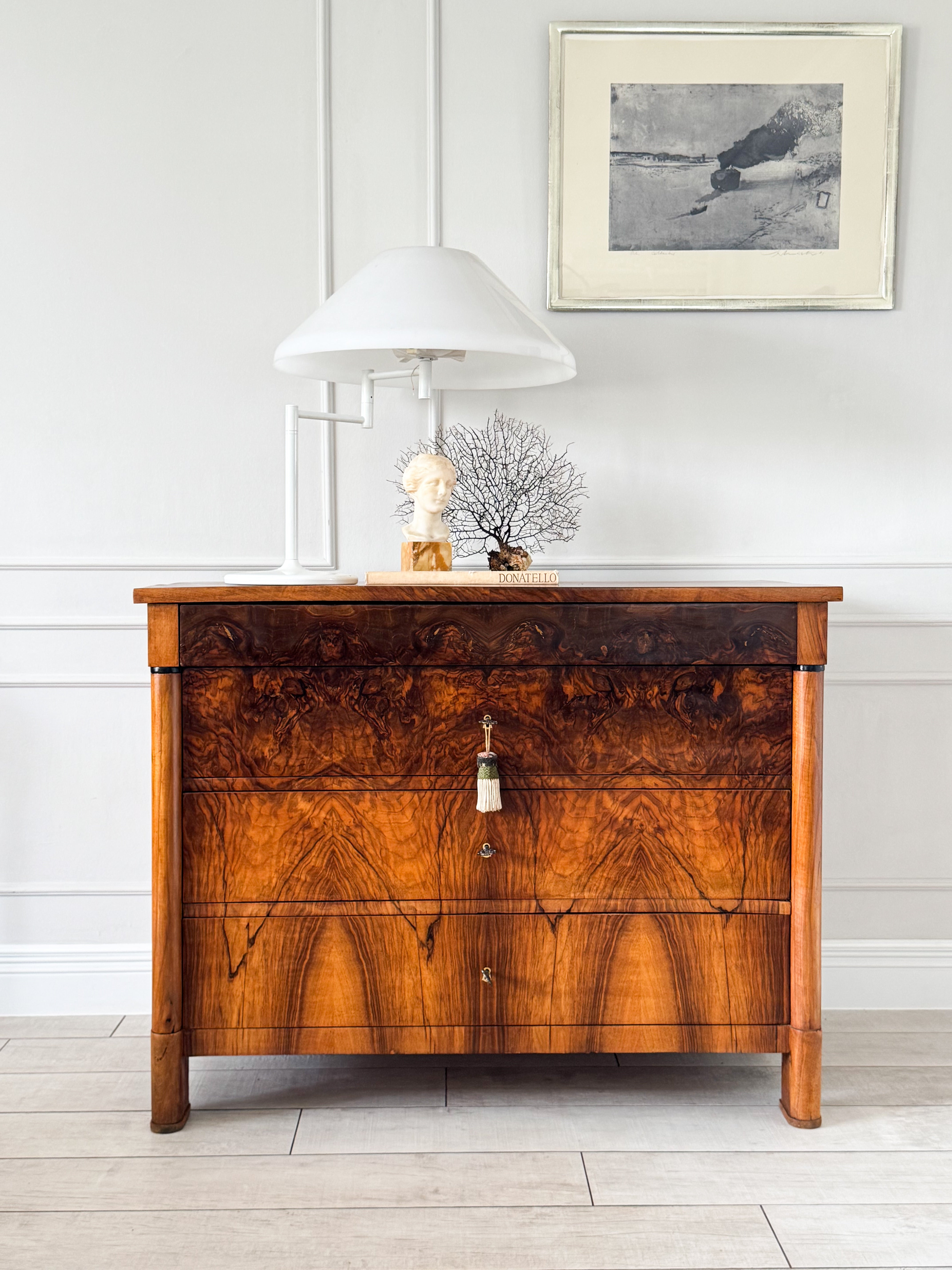 Antique Empire Chest of Drawers Walnut Beautiful Grain