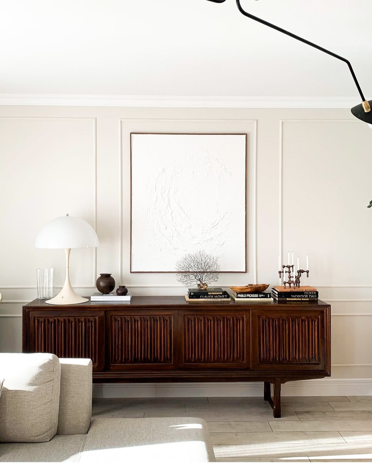 SCULPTURAL MID-CENTURY DESIGNER SIDEBOARD MASSIVE OAK HENNING KJAENULF