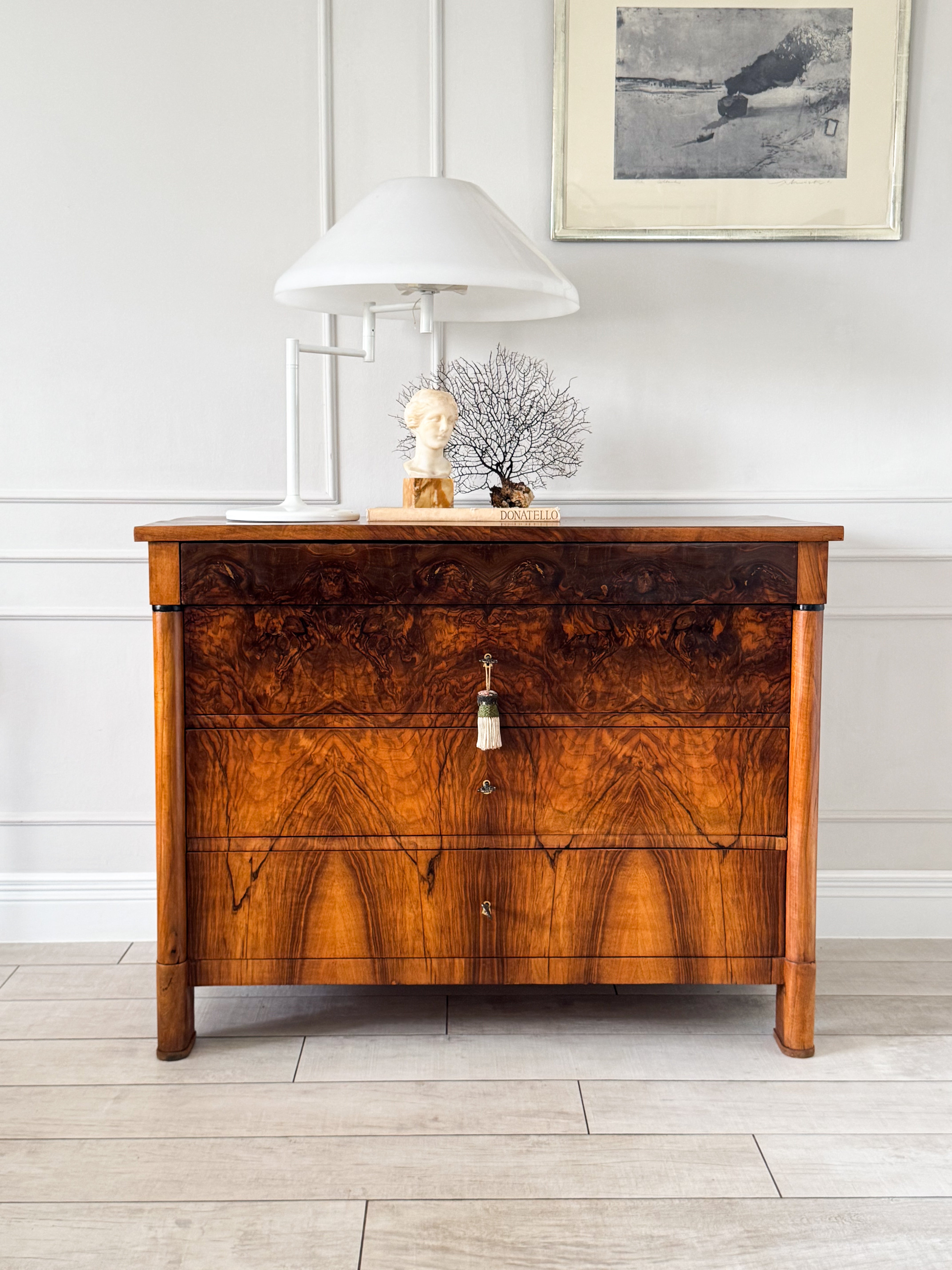 Antique Empire Chest of Drawers Walnut Beautiful Grain
