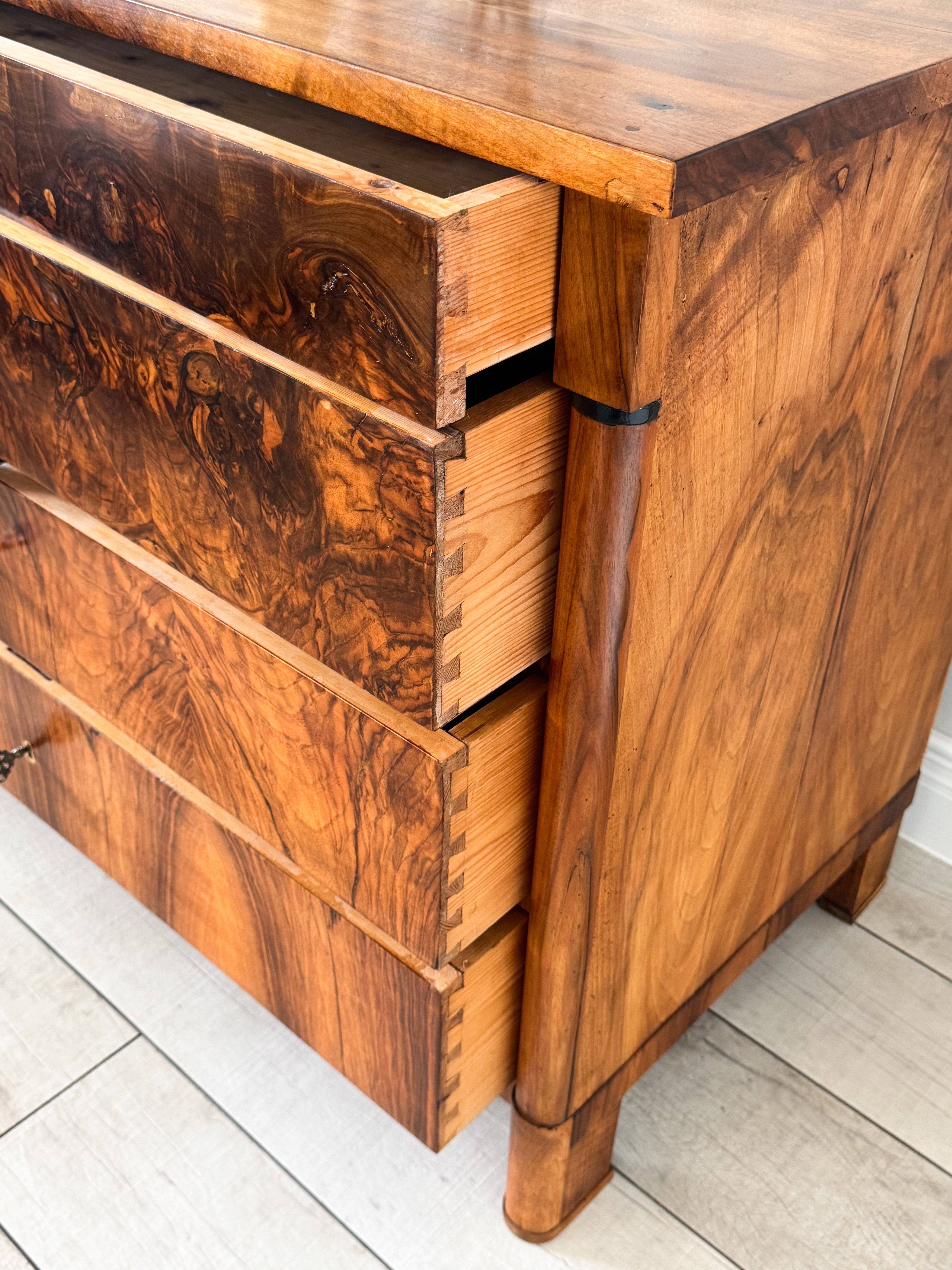 Antique Empire Chest of Drawers Walnut Beautiful Grain