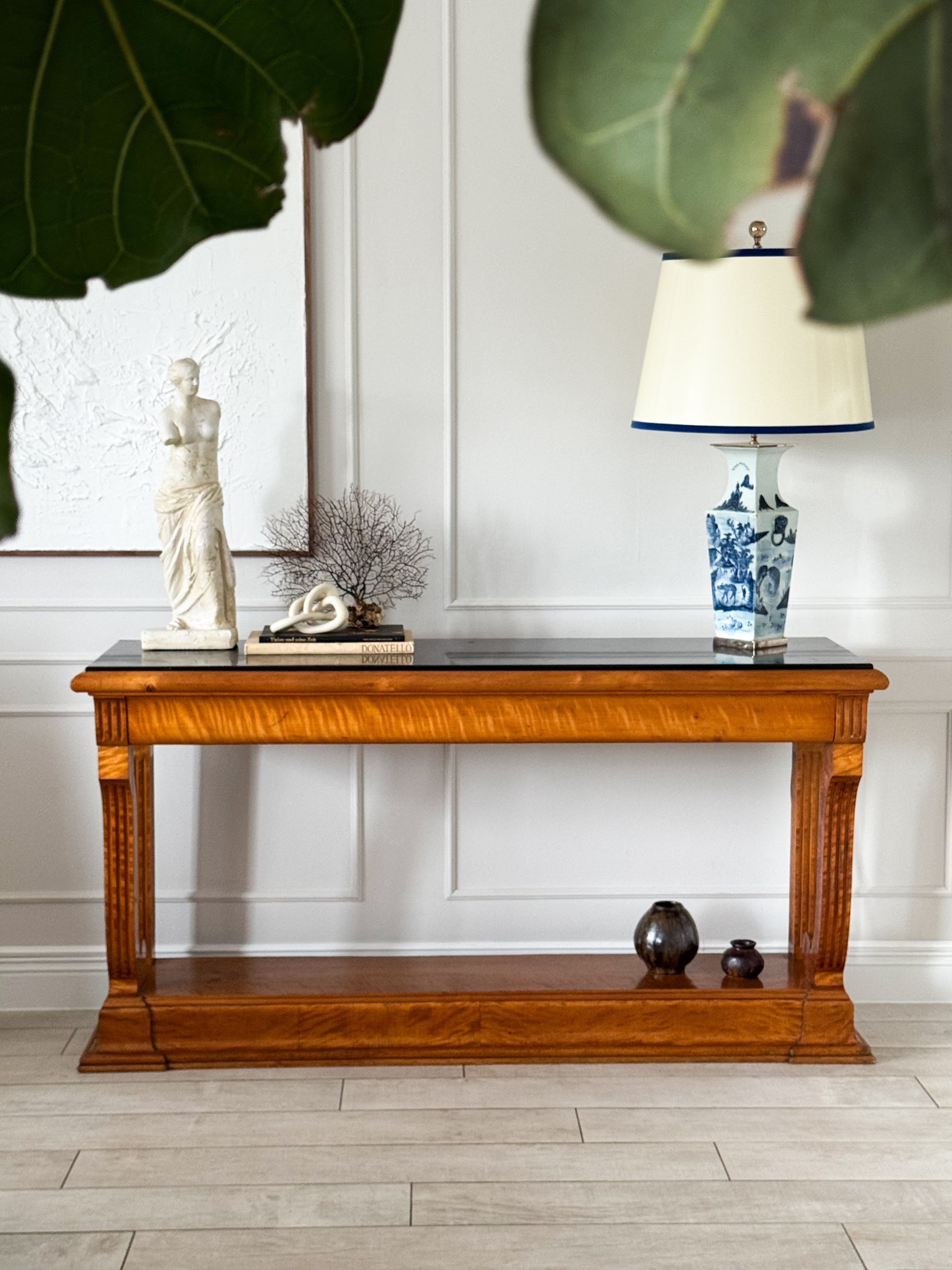 ANTIKER BIEDERMEIER KONSOLENTISCH MIT MARMORPLATTE