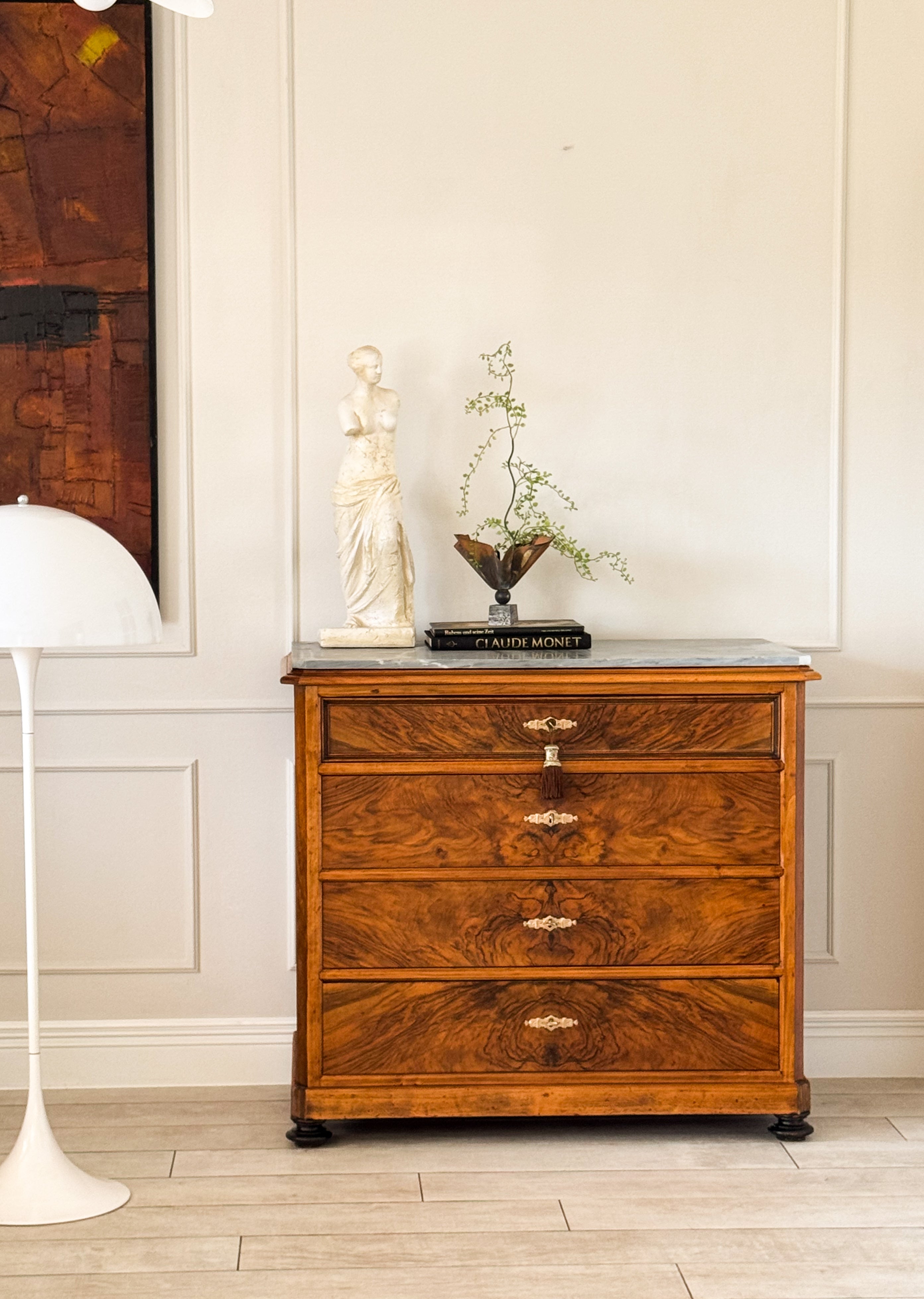 Beautiful Antique Chest of Drawers with Marble Top