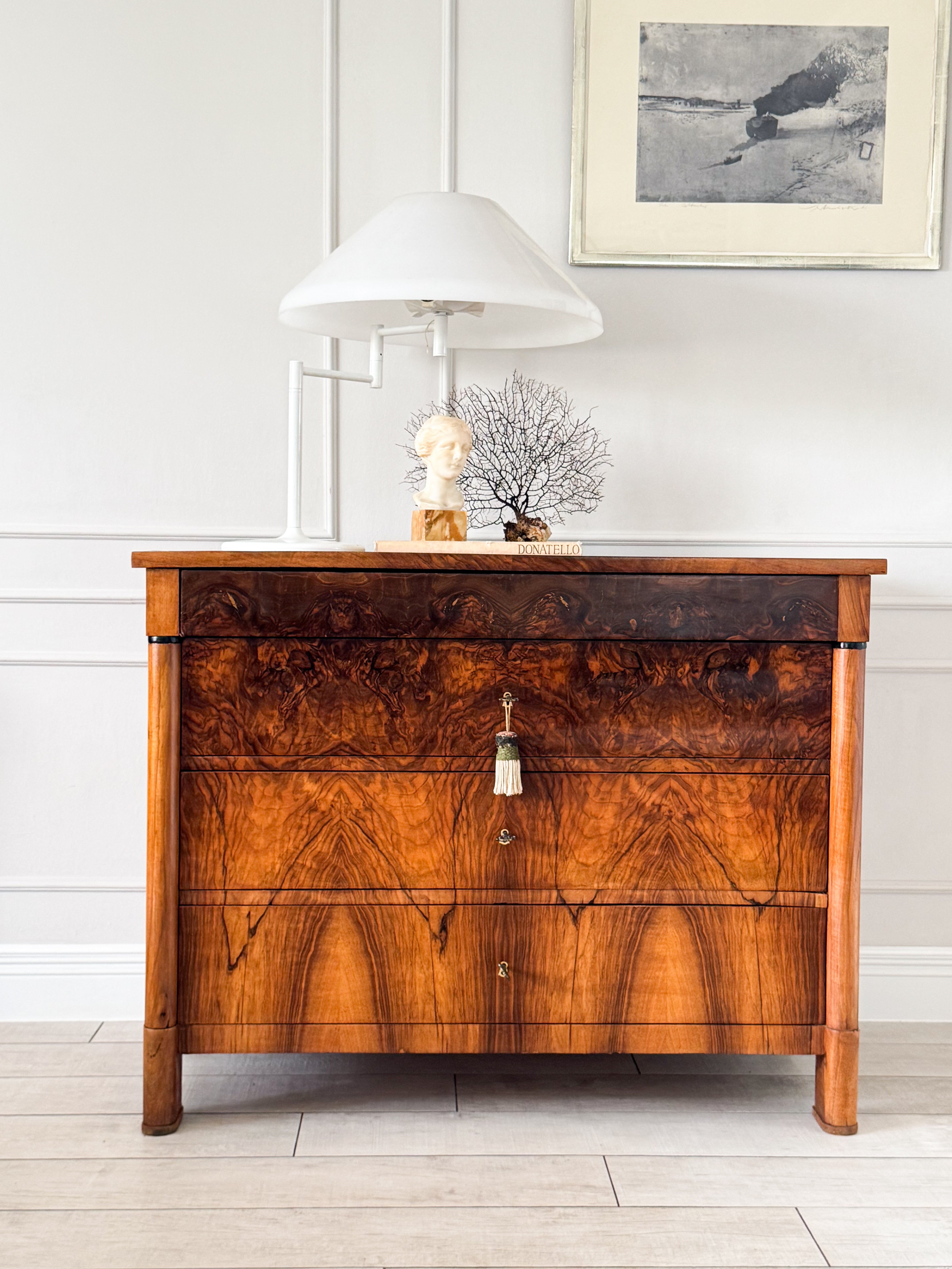 Antique Empire Chest of Drawers Walnut Beautiful Grain