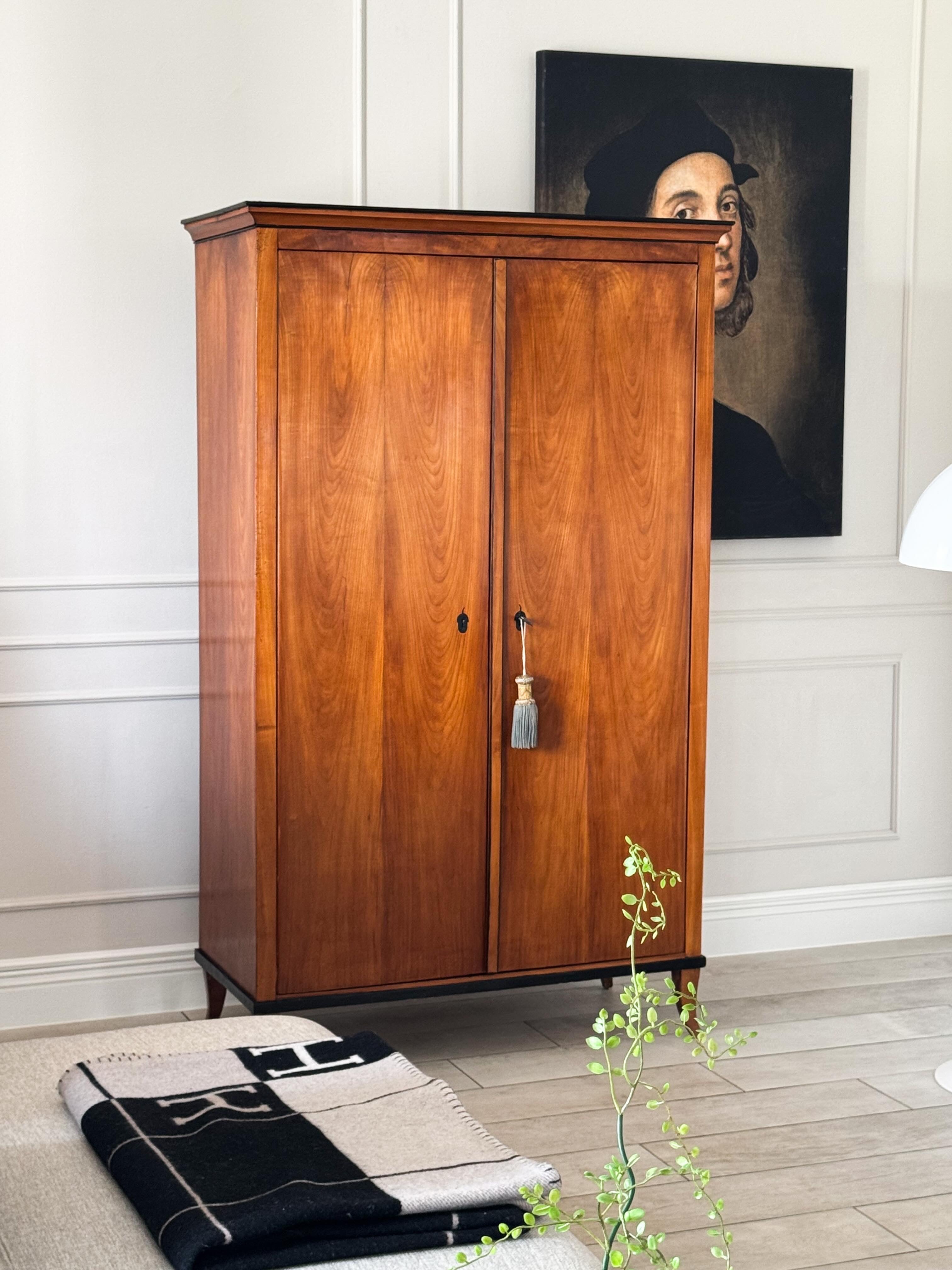 Antique Biedermeier Walnut Cabinet