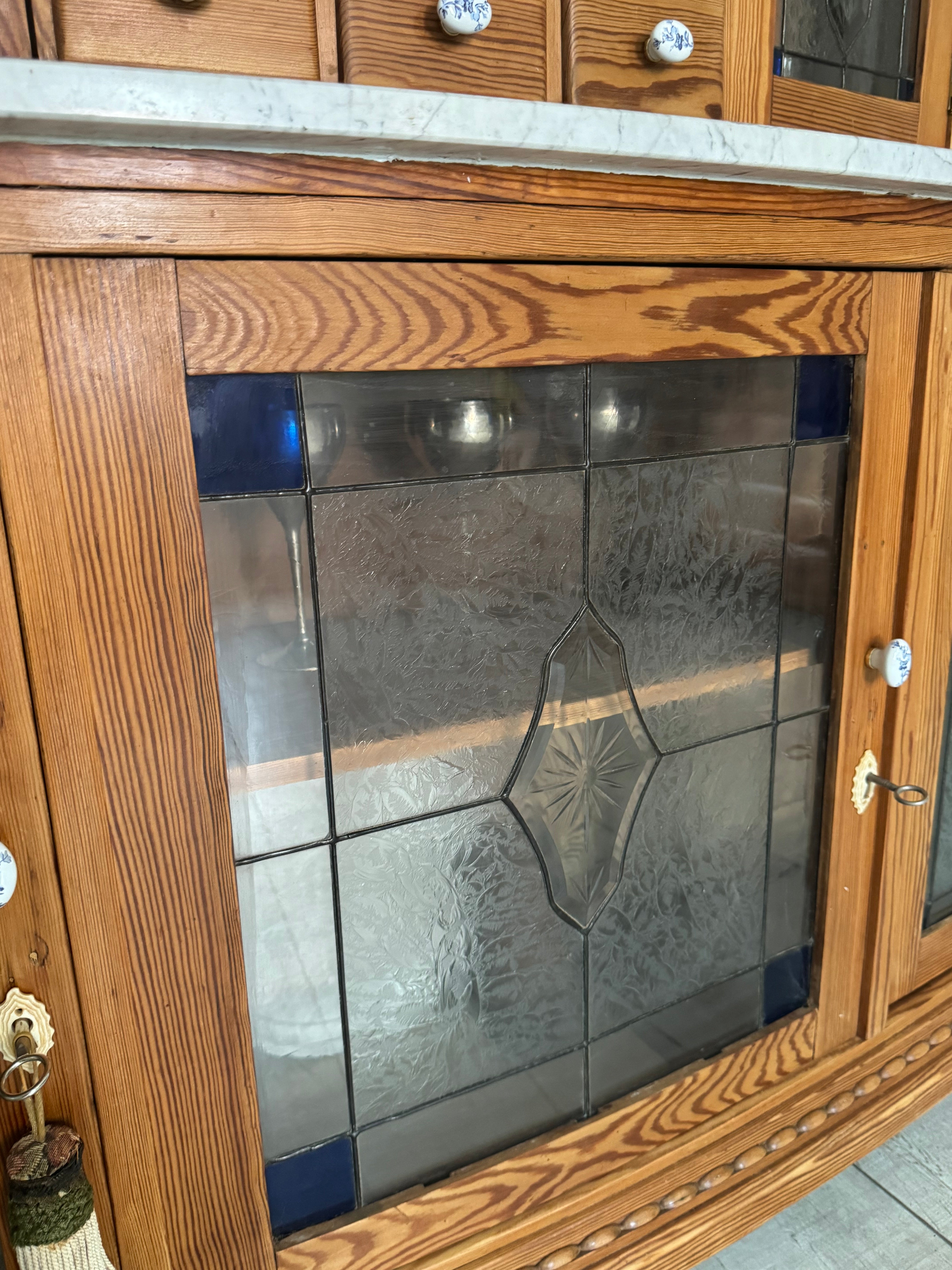 ANTIQUE FRENCH KITCHEN BUFFET CABINET RARITY